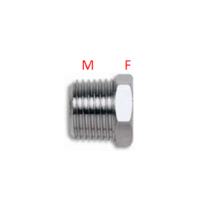 Riduzione filettata maschio 3/8" + femmina 1/4"