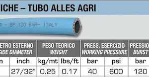 tubo per irrorazione in PVC 13x21 40 bar