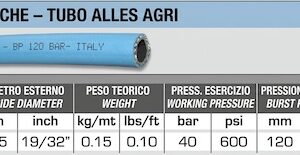tubo per irrorazione in PVC 8x14 40 bar