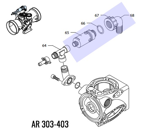 Annovi Reverberi kit valvola di sicurezza 40 bar per pompa AR 30-40-50-403-503