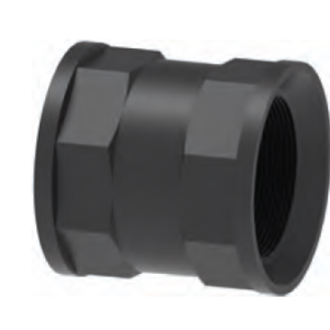 Manicotto femmina + femmina  3/4" in polipropilene