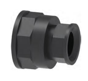 Riduzione femmina + femmina  1/2" + 3/4" in polipropilene