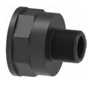 Riduzione maschio + femmina  1-1/4" + 1" in polipropilene
