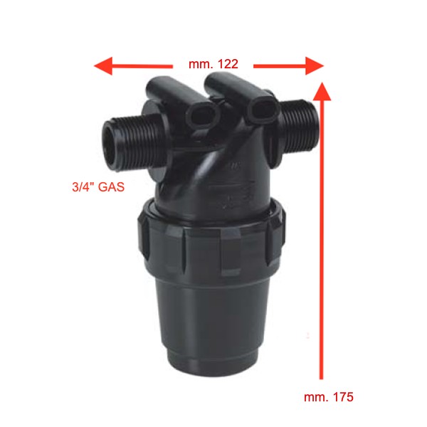 Filtro in linea 3/4" filettato esterno maschio 50 MESH